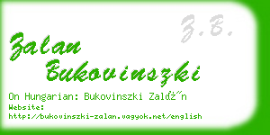 zalan bukovinszki business card